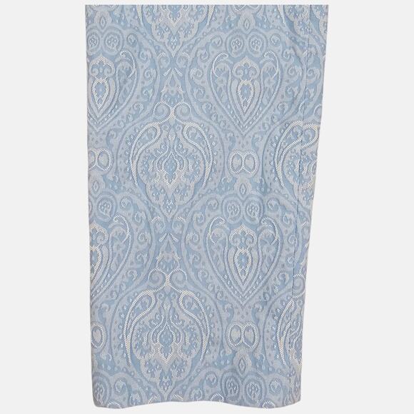 J McLaughlin Pants Womens Size 10 Blue White Jacquard Stretch Casual Career - Picture 8 of 14